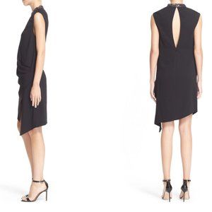 Haute Hippie Embellished Silk Wrap Dress